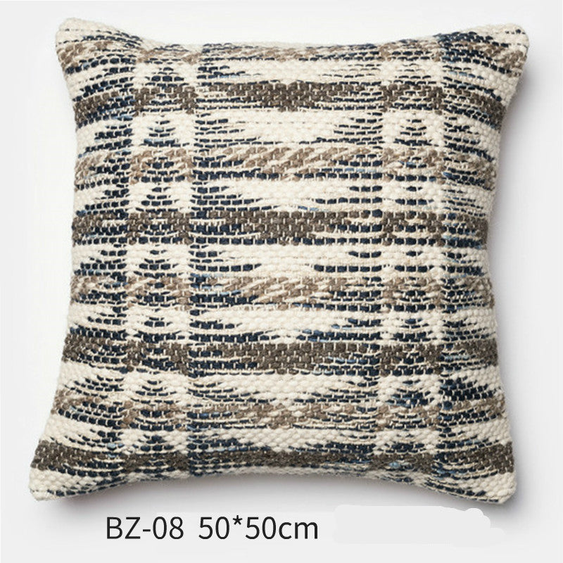 Handmade Wool Pillow Simple Modern American Country Nordic Style Imitation Leather Creative Cushion Cover