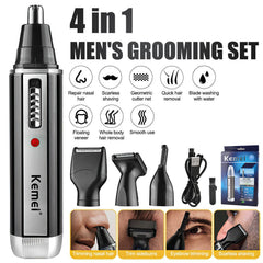 4 In 1 Rechargeable Hair Beard Eyebrow Ear Nose Shaver Trimmer Electric Kits UK