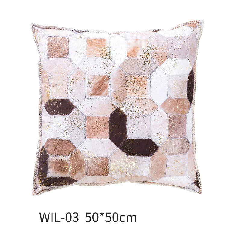 Handmade Wool Pillow Simple Modern American Country Nordic Style Imitation Leather Creative Cushion Cover