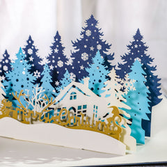 Paper sculpture Christmas card