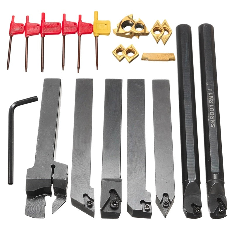 7-piece lathe tool holder boring bar + blade + wrench