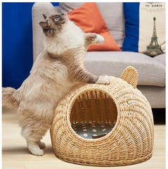 Rattan cat litter