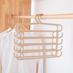 Stainless Steel Hanger Multi Layers Clothing Towel Storage Rack Closet Space Saver