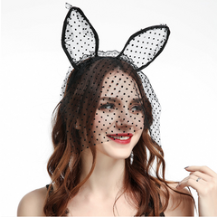 Small dot veil lace cat ears