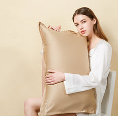 Copper ion beauty pillowcase solid color pillow set