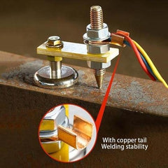 Strong magnetic welding machine joint