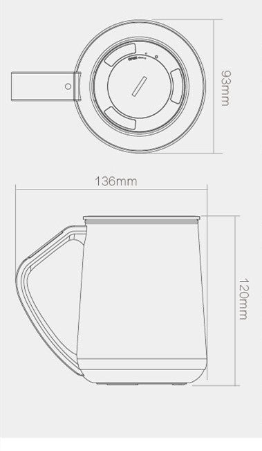 High-end Intelligent LED Screen Bone China Water Cup