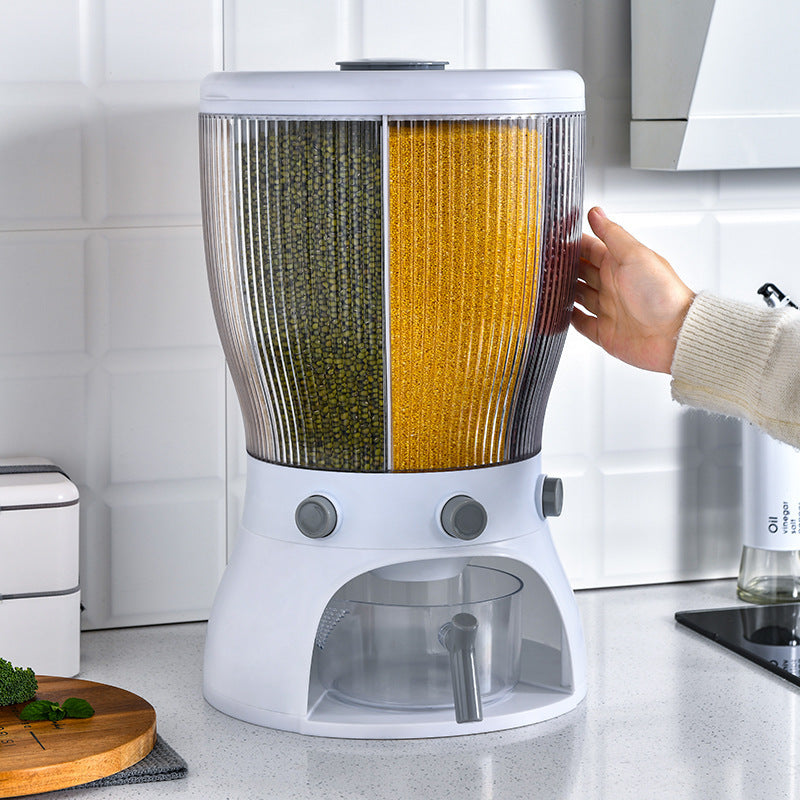 The Kitchen Can Be Rotated To Fill Rice Buckets For Home Use