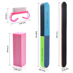 Nail Tools Sponge Color Tofu Polishing Bar Set