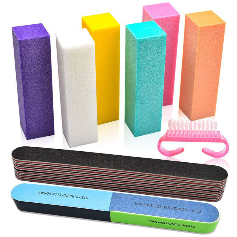 Nail Tools Sponge Color Tofu Polishing Bar Set