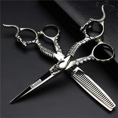 One Piece Of Retro Hairdressing Scissors 6 Inch Flat Cut Hair Salon Haircut To Thin Teeth Scissors Professional Hair Cutting Scissors