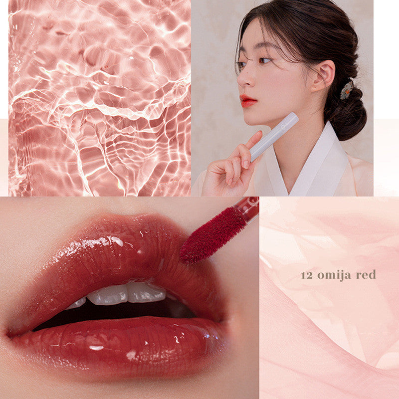 The new romand natural beauty hanbok glass light water film lip glaze new lip gloss water film lip glaze moisturizing students