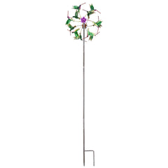 Creative Hummingbird Abstract Sunflower Metal Windmill Home Garden Courtyard Lawn Decoration