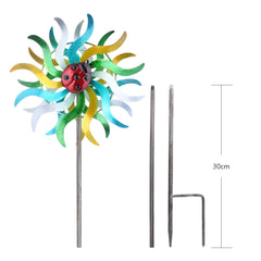 Creative Hummingbird Abstract Sunflower Metal Windmill Home Garden Courtyard Lawn Decoration