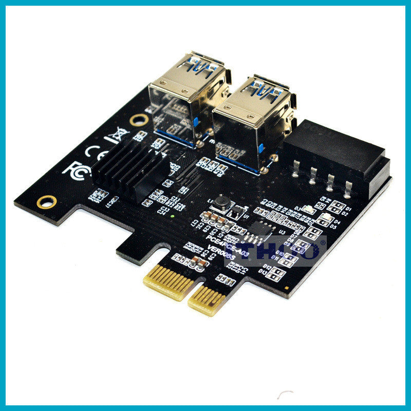 1 To 4Pci-E Adapter Card Pci-E To Pci-E Slot One For Four Usb3.0 Graphics Card Expansion Card