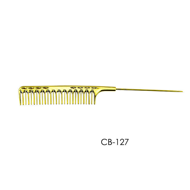 Electroplated Golden Hair Comb Professional Hairdresser Hair Salon Styling High Temperature Comb