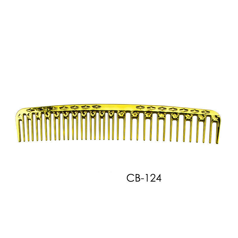 Electroplated Golden Hair Comb Professional Hairdresser Hair Salon Styling High Temperature Comb