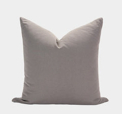 Pillow Beige Square Pillow Stitching White Leather