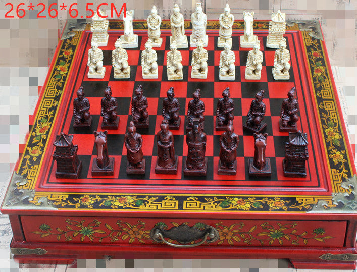 Terracotta chess pieces