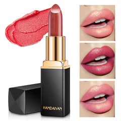 Shiny Metallic Lipstick Pearlescent Color Temperature Change Lipstick