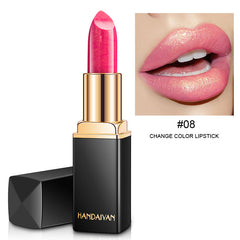 Shiny Metallic Lipstick Pearlescent Color Temperature Change Lipstick