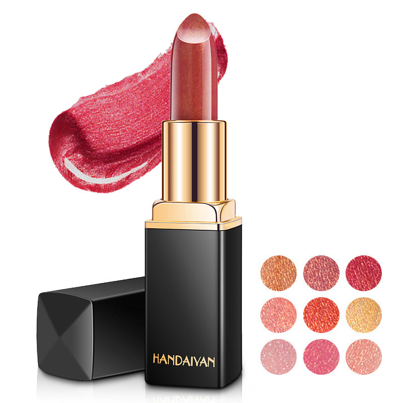 Shiny Metallic Lipstick Pearlescent Color Temperature Change Lipstick