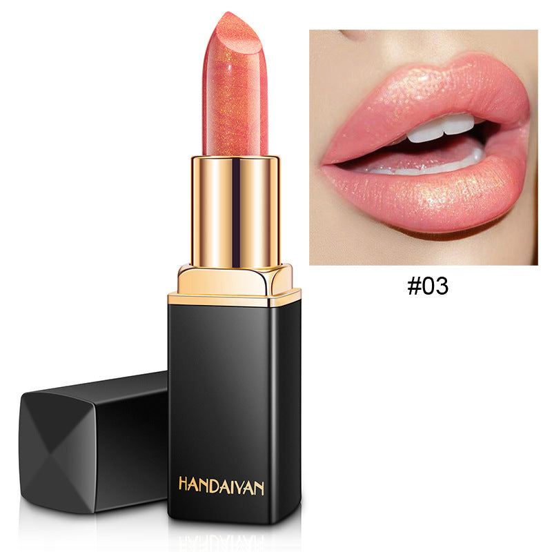 Shiny Metallic Lipstick Pearlescent Color Temperature Change Lipstick