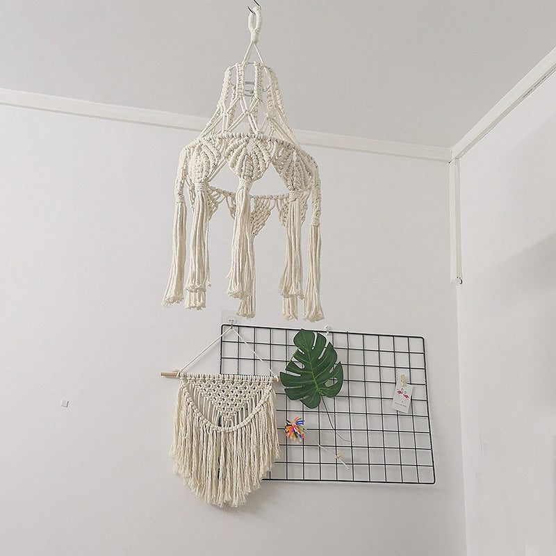 Hand Woven Lampshade, Bohemian Woven Hanging Decoration, Living Room, Bedroom