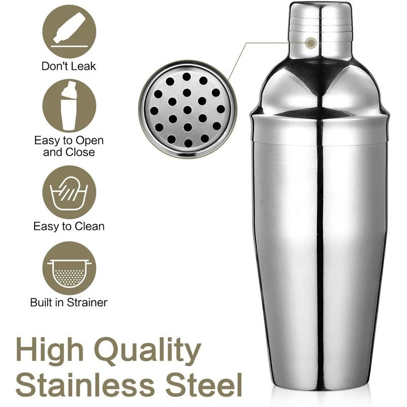 Cross-Border Factory-Selling Stainless Steel Cocktail Shaker Wine Set