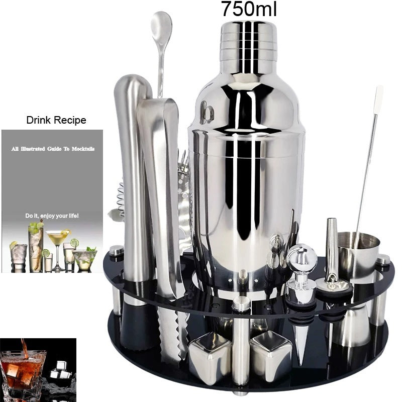 Cross-Border Factory-Selling Stainless Steel Cocktail Shaker Wine Set