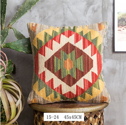 Nordic Pillow Hard Wool Pakistan Imported Handmade Bohemian Retro Pillow