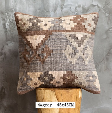 Nordic Pillow Hard Wool Pakistan Imported Handmade Bohemian Retro Pillow