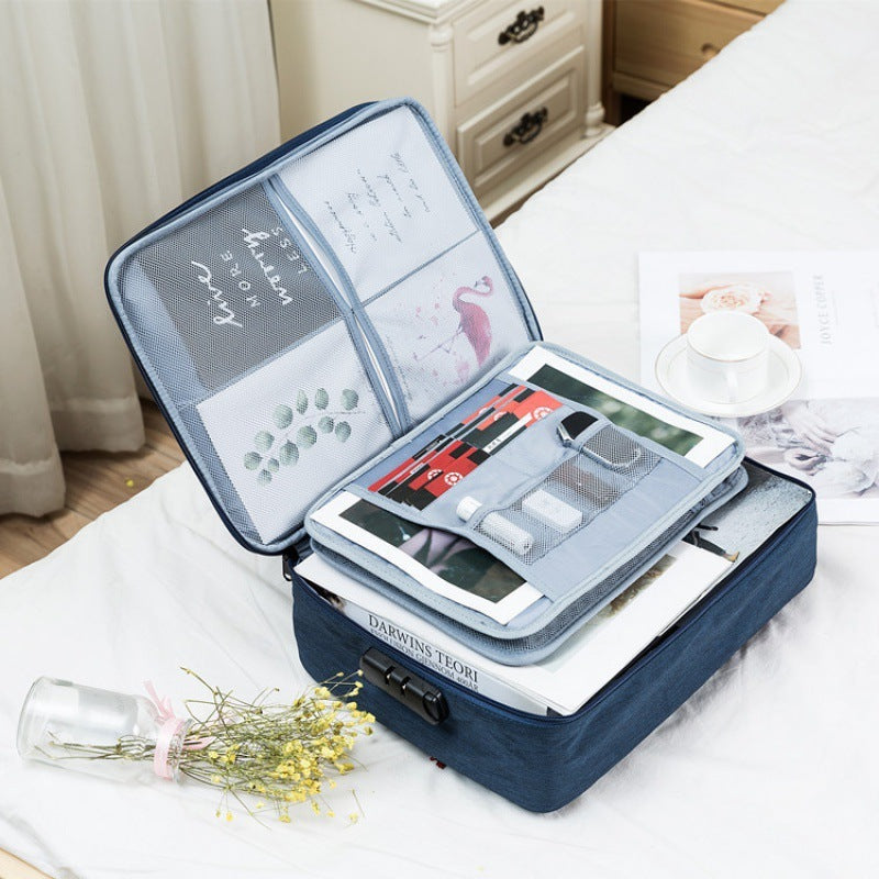 Multifunctional Travel Storage Bag Large-Capacity Household File Storage Box