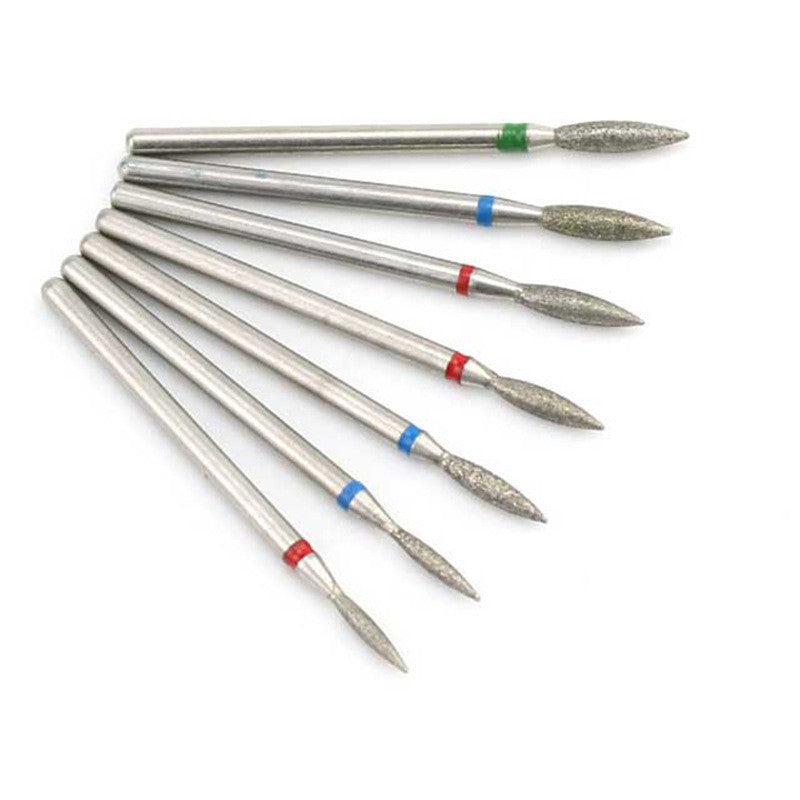 Nail Art Silver Grinding Head Tungsten Steel 7 Sets Diamond Grinding Head Nail Carving Polishing Head Nail Tools