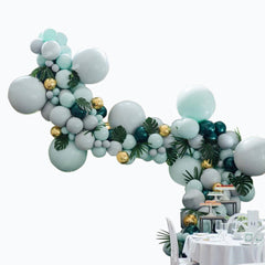 373pcs Balloons Arch Double Layer Macaron Pastel Latex Balloon Garland Kit Dark Green Ballon Birthday Wedding Party Decorations