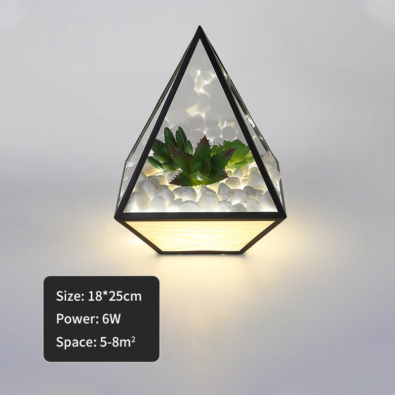 Personality Geometric Nordic Iron Art Diamond Light Night Light