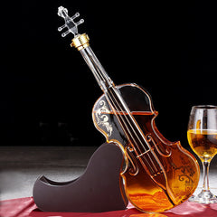 Violin Shape Glass Wine Bottle Customization, Decanter Special-shaped Creative Art And Craft Wine Bottle