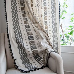 Bohemian Style Cotton And Linen Curtains Custom Living Room