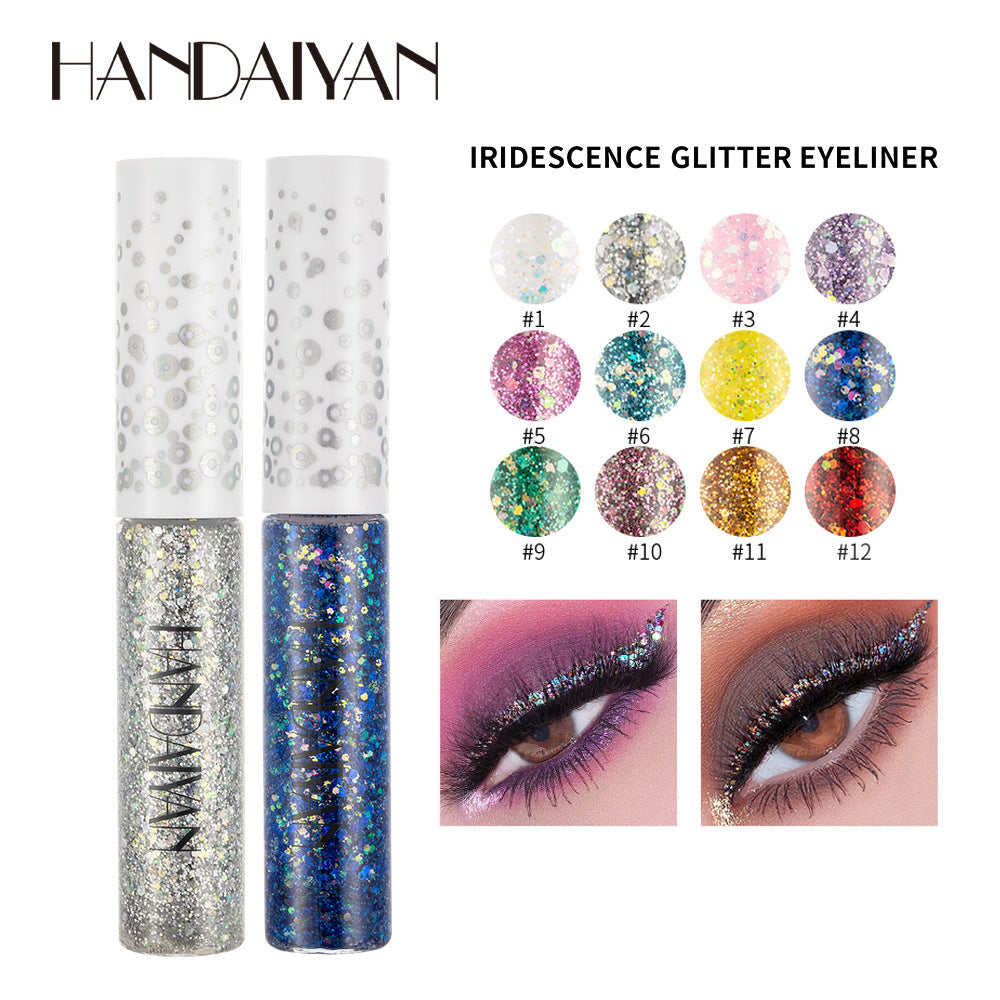 12 Colors Bag Eyeliner Glitter Liquid Eyes Makeup