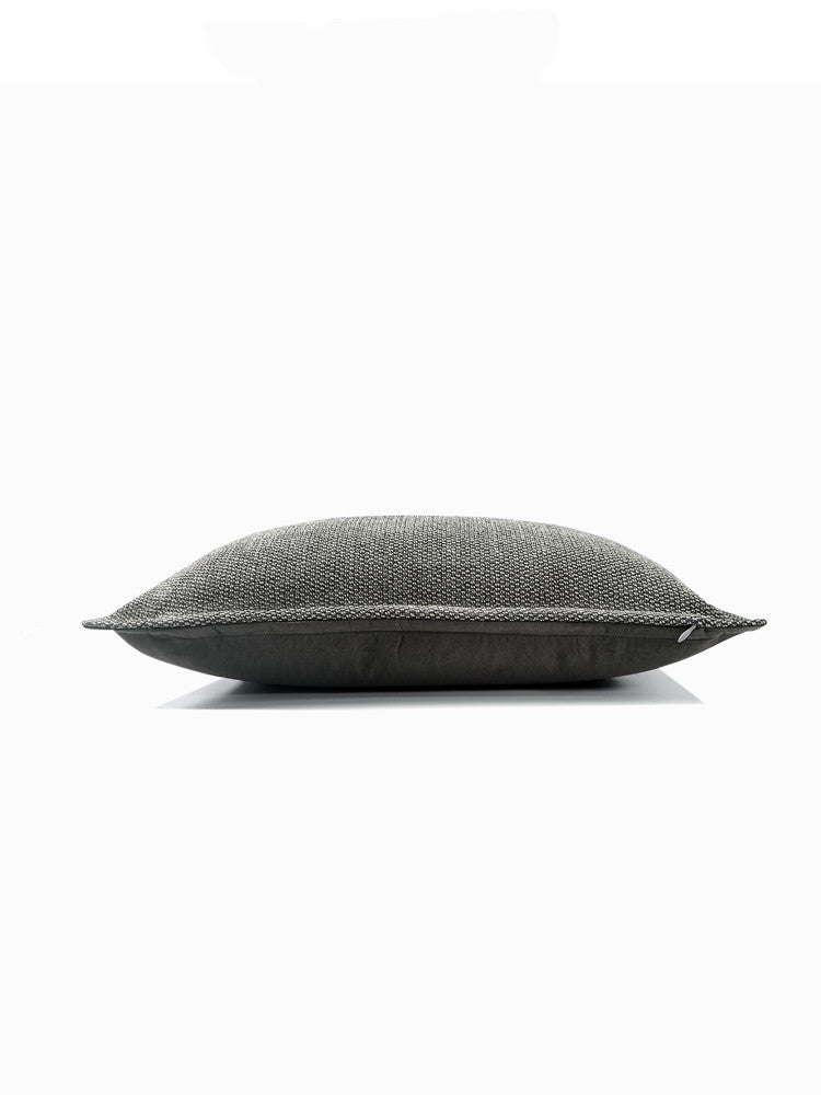 Modern And Simple Dark Gray Pillow With Cotton And Linen Pillow Sofa Pillow Model Room Villa Square Pillow