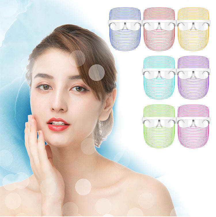 7 Color LED Mask Red Light Therapy Skin Rejuvenation Massager Beauty Home Skin Face Whitening Anti Aging SPA Device