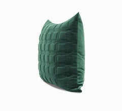 Dark Green Geometric Quilted Three-dimensional New Chinese Pillow