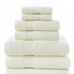 Luxury Cotton Bath Set Towels White Bathroom 2 Large