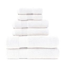 Luxury Cotton Bath Set Towels White Bathroom 2 Large