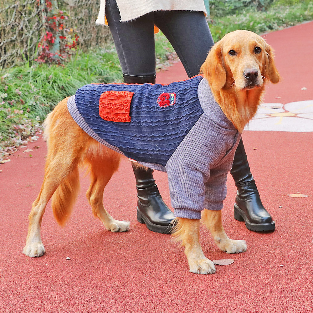 Winter warm golden retriever clothes