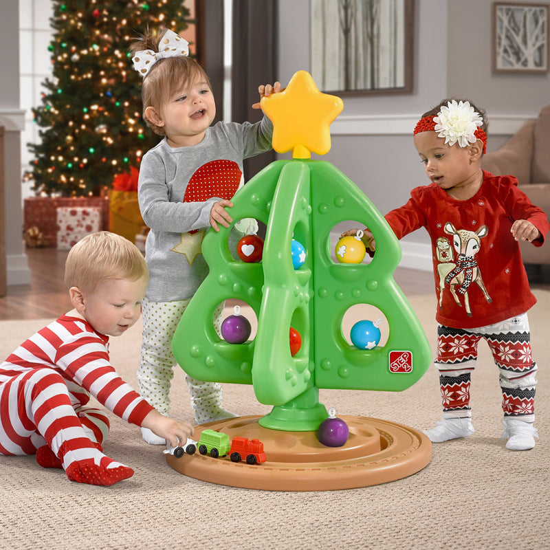 Rotary Car Christmas Tree Children's Scene Rail Train Toys