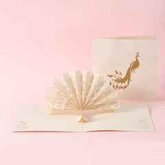 3D Laser Cut Handmade Sakura Kissing Lover Paper Invitation Greeting Card