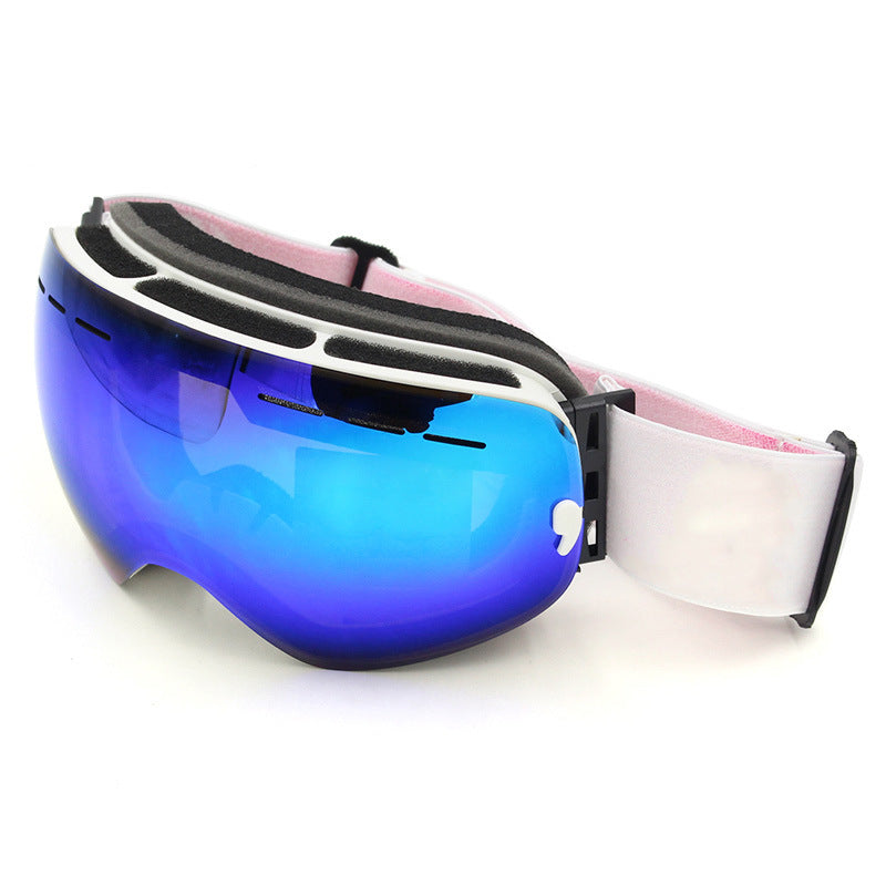 Double layer anti fog skiing mirror