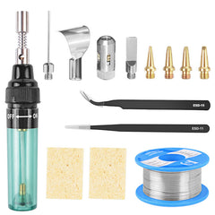 Gas soldering iron set