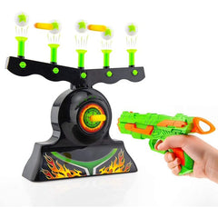 Shooting Games Toy For Age 6,7,8,9,10,Years Old Kids,Boys-Glow In The Dark Foam Blaster Toy With 10 Floating Ball Targets And 3 Foam Dart-Ideal Gift